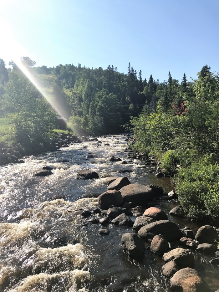 A close to a wonderful hike leads us to the Poplar River at Lutsen Mountains, MN