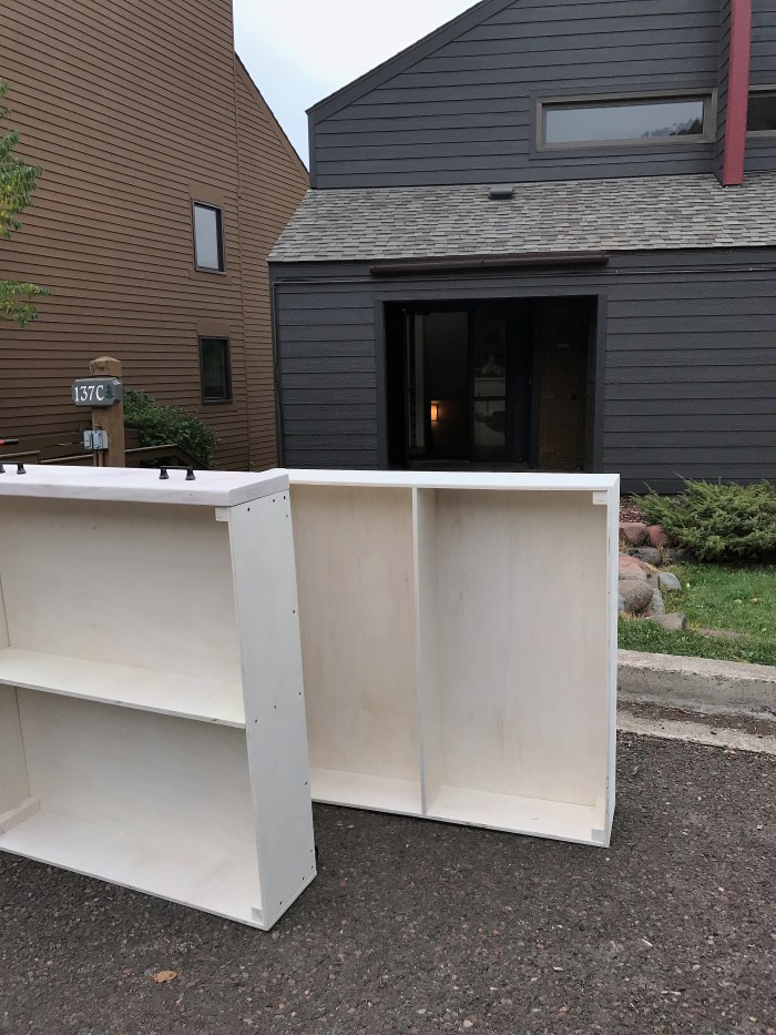 Unloading the new bunk bed custom built for 142C at Caribou Highlands, www.FromLutsenwithLove.com